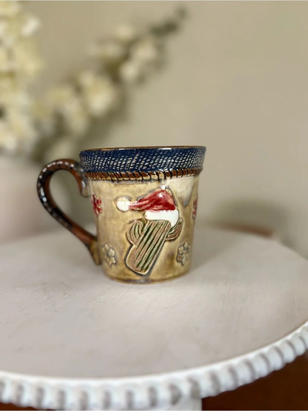 St. Nicholas Square Brown and Gold Cowboy Boot Accent Mug